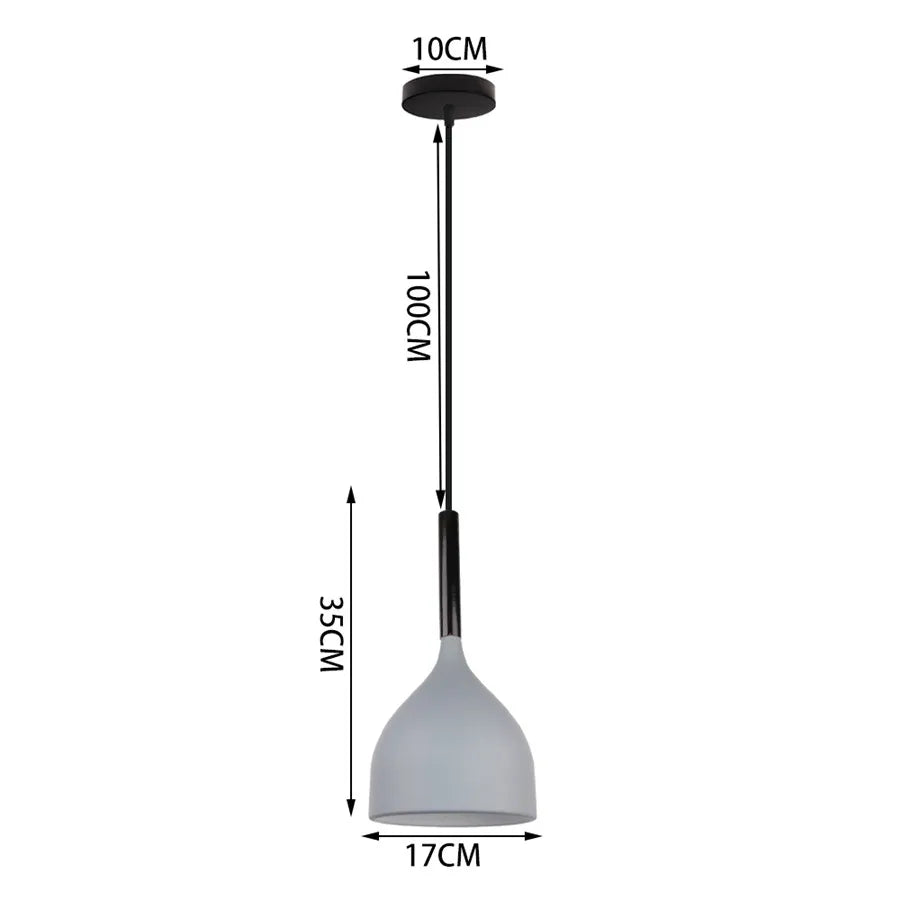 Decorbites™ Industrielles Graues Pendellicht mit LED für Wohnzimmer, Eingangsbereich – Moderne Leuchte