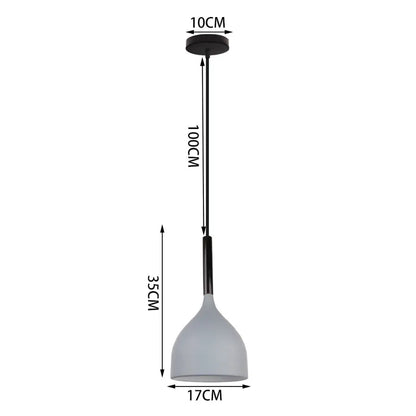 Decorbites™ Industrielles Graues Pendellicht mit LED für Wohnzimmer, Eingangsbereich – Moderne Leuchte