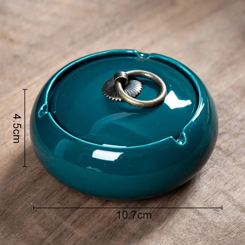 Porcelain Round Ashtray Decor