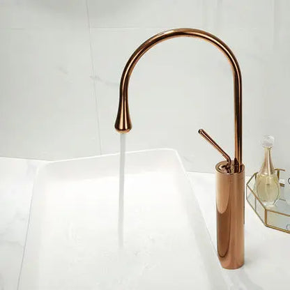 DecorBites™ Gun Grey Brass Basin Faucet Hot Cold Kitchen Sink Water Crane Swivel