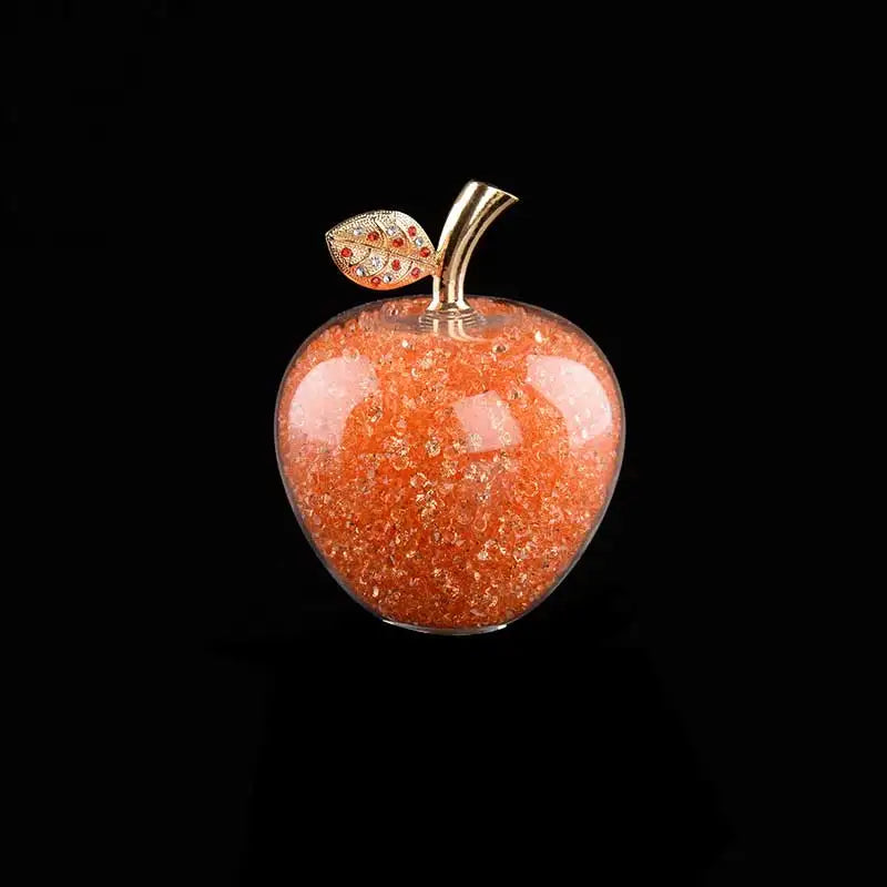 Crystal Apple Paperweight Decor