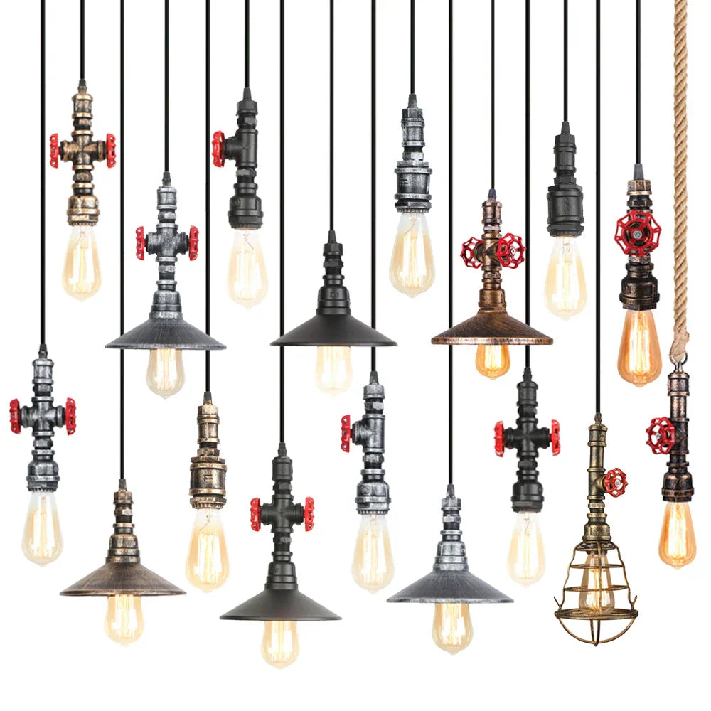 Decorbites™ Industrielles Retro-Loft-Pendant-Licht Wasserrohr-Deckenlampe