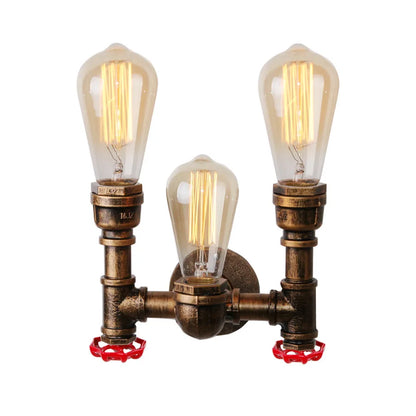 Decorbites™ Eisen Rost Wasserrohr Wandlampen Retro Vintage E27 Wandleuchte für Heimdekoration
