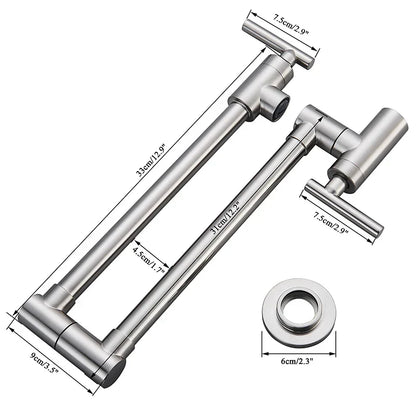 Decorbites™ Drehgelenk-Auslauf Messing-Küchenarmatur, Einloch Zwei-Griff Schwingarm