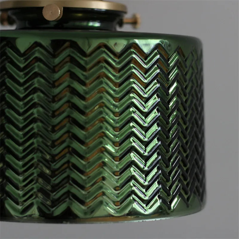 DecorBites™ Green Glass Nordic Wall Sconce LED Light for Bedroom Bathroom Mirror