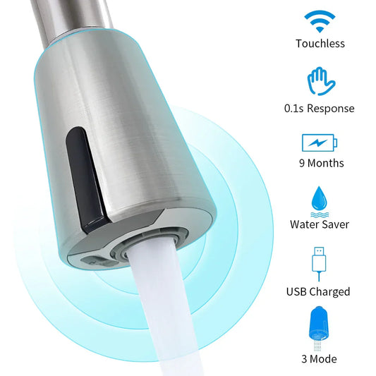 Decorbites™ Intelligenter Sensor-Mischbatterie für Badezimmer und Küche, wassersparender automatischer Adapter