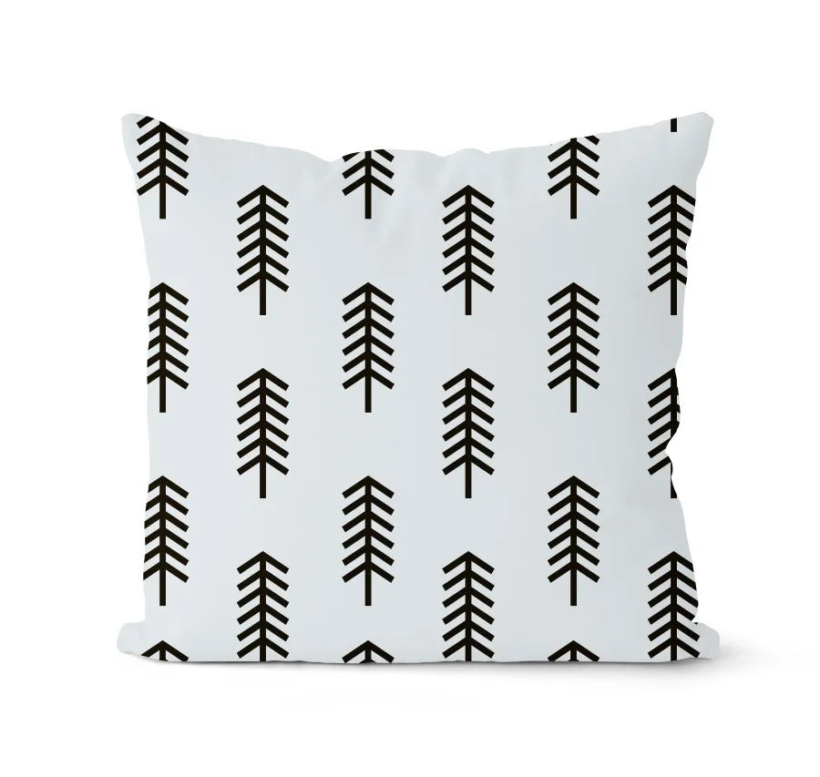 DecorBites™ Geometric Black & White Pillowcase Set – Home Sofa Decoration Cushion
