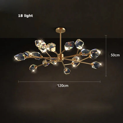 Decorbites™ Kristall-Kupfer-Runder Kronleuchter: Elegante LED-Hängeleuchte für das Esszimmer