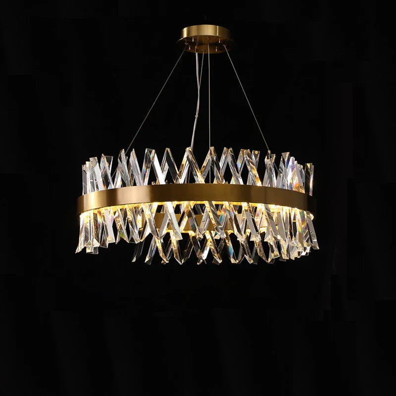 Gold Crystal Dining Chandelier Radiant 120cm