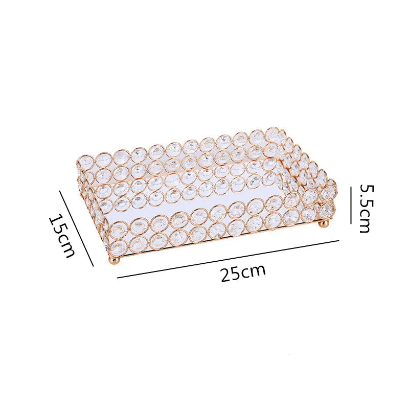 Decorbites™ Kristallglas-Spiegelablage Kosmetik-Schmuck-Organizer-Regal-Aufbewahrung