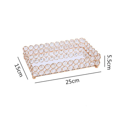 Decorbites™ Kristallglas-Spiegelablage Kosmetik-Schmuck-Organizer-Regal-Aufbewahrung