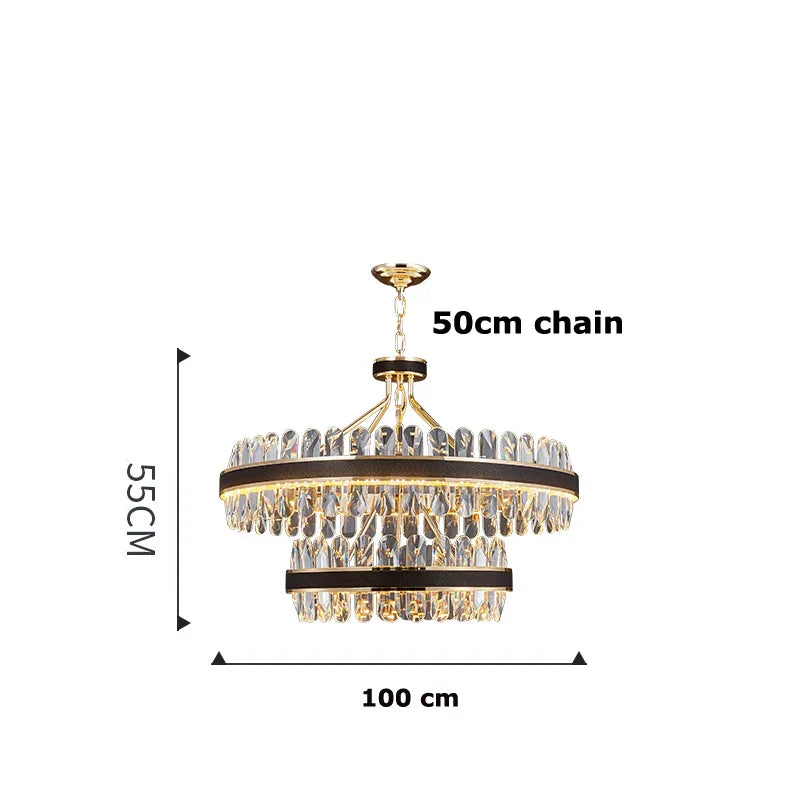 Decorbites™ Kristall-Oval-Lüster-Beleuchtung für das Esszimmer