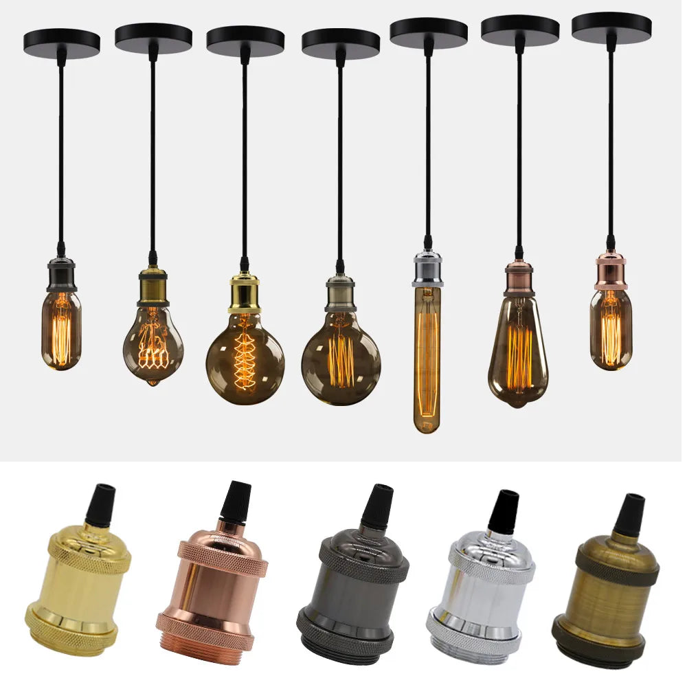 Decorbites™ Industrielle Hängeleuchte Lampe E27 90-265V Edison-Glühbirnenfassung Loft-Heimdekoration
