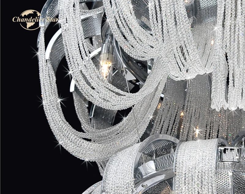 Decorbites™ Kristallkreis LED-Tassel-Kronleuchter: Moderne Luxus-Pendant-Hängeleuchte für Schlafzimmer und Wohnzimmer