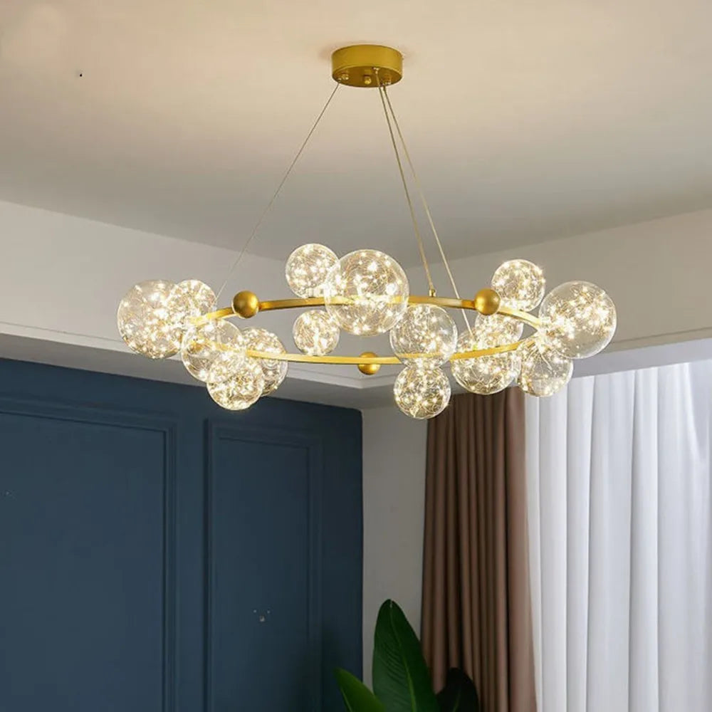 Decorbites™ Gold LED Glas-Blase-Lüster für Esszimmer und Restaurant