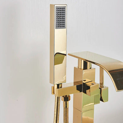 Decorbites™ Gold freistehender Badewannenarmatur mit Handbrause