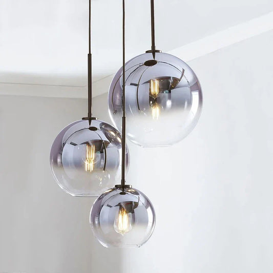Decorbites™ Gradient-Glas-Kugel-Lüster LED E27 Lampe für Hotel, Bar und Schlafzimmer