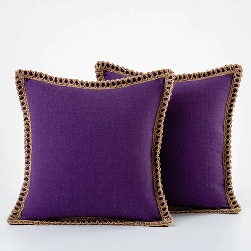 Decorbites™ Leinen-Quadrat-Kissenbezüge-Set – Wohnaccessoires für Sofa, Couch, Bett