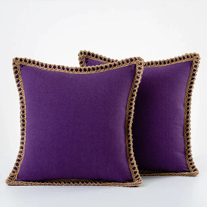 Decorbites™ Leinen-Quadrat-Kissenbezüge-Set – Wohnaccessoires für Sofa, Couch, Bett