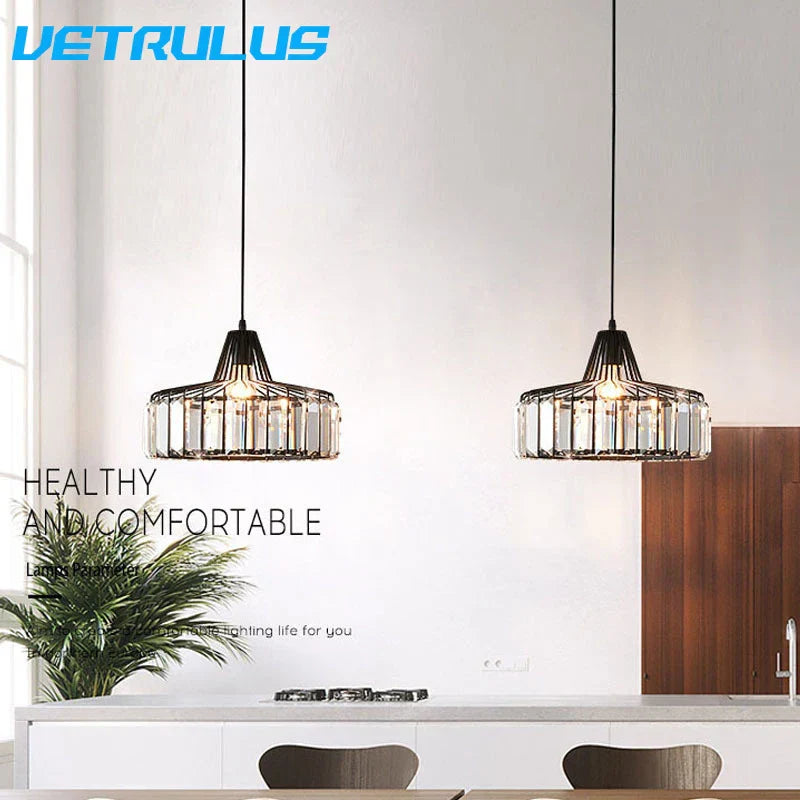 Decorbites™ K9-Kristall-Hängeleuchte Moderne Wohnzimmer-Deckenlampe LED-Halle Dekoration