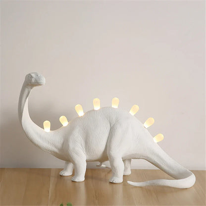 Decorbites™ Dino-LED-Schreibtischlampen – Jurassic-Schlafzimmer-Bronto T-Rex Harz-Dinosaurier-Heimdekoration-Beleuchtung
