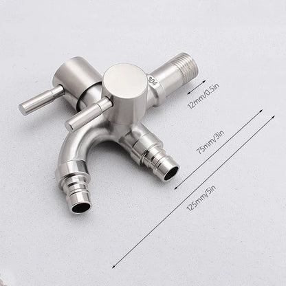 DecorBites™ Double Faucet Wall Mount Mop Faucet for Outdoor and Kitchen Use