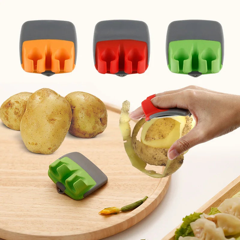 Decorbites™ Obstschäler Schneidemaschine Doppelfinger-Öffner Schneidwerkzeug Edelstahlklinge Küchengerät