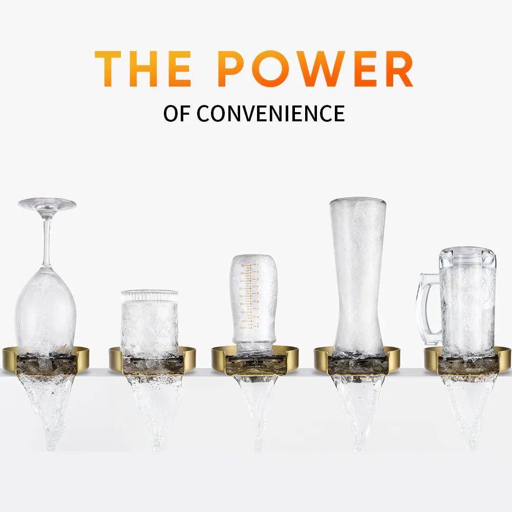 DecorBites™ Glass Rinser: Automatic Cup Washer & Pitcher Cleaner for Home Kitchen