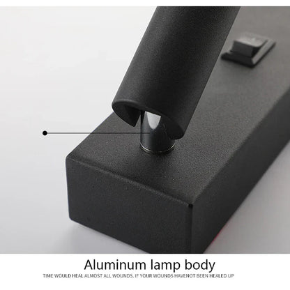 DecorBites™ LED Wall Light Switch Bedroom Indoor USB Night Reading Sconce Luminaria