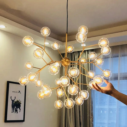 DecorBites™ LED Firefly Sputnik Chandelier: Stylish Tree Branch Ceiling Lamp