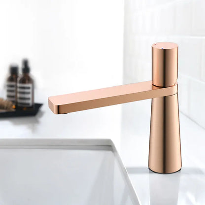 Decorbites™ Gebürsteter Gold Waschbeckenarmatur - Elegantes Messing Badezimmer-Mischbatterie für das Lavabo