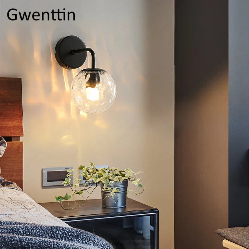 Decorbites™ Gold-Glas-Kugellampen Wandlampe | Nordische Spiegel-Wandleuchte Innenbeleuchtung