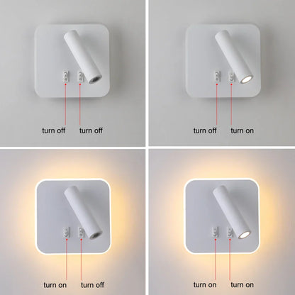Decorbites™ verstellbare 10W Wandleuchte mit Schalter – Hotel, Schlafzimmer, Studierzimmer, Lesen