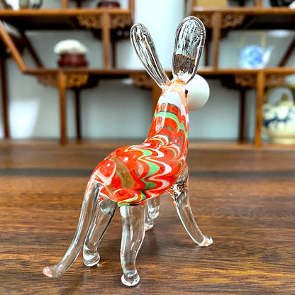 Decorbites™ Handgeblasene Glas-Esel-Figur: Moderne Miniatur-Papiergewicht & Heimdekoration-Zubehör