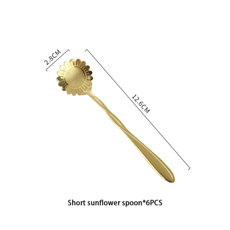 Gold Stainless Teaspoon Set