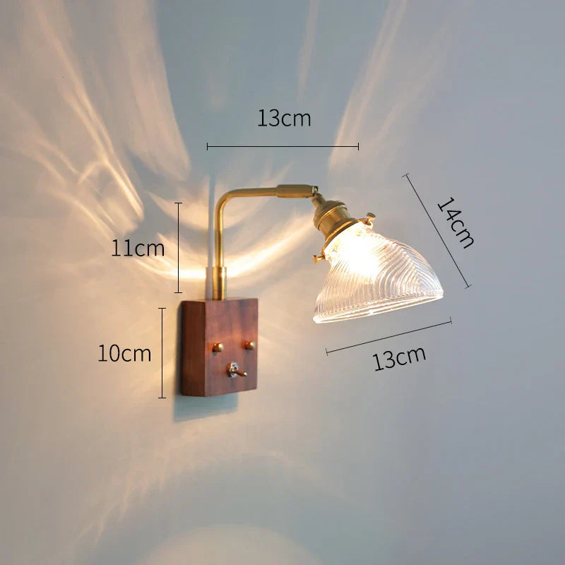Decorbites™ Klares Glas LED Wandlampen mit Zugschalter, drehbares modernes nordisches Wandlicht
