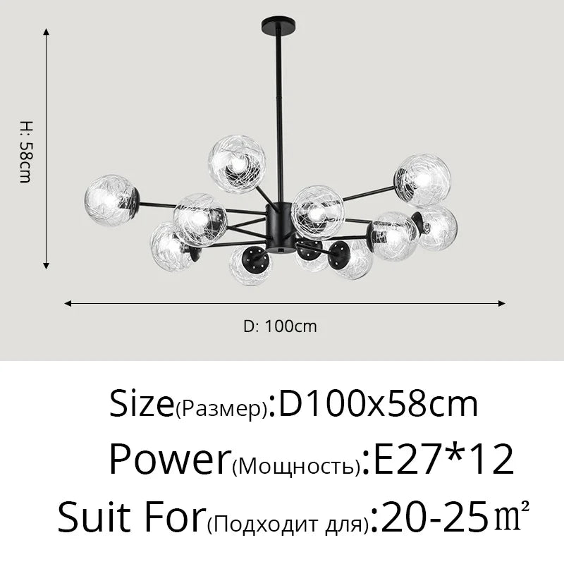 Decorbites™ Glas-LED-Kronleuchter: Moderne Pendelleuchten für Esszimmer, Schlafzimmer und Wohnzimmer