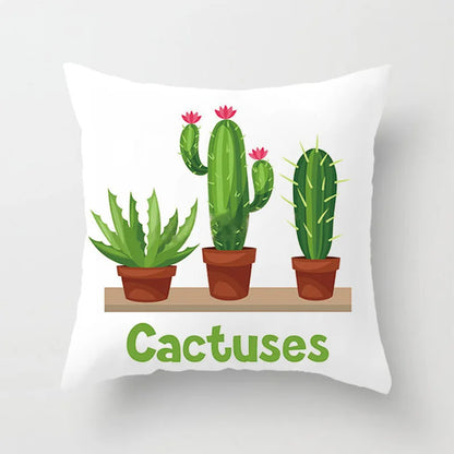 DecorBites™ Green Leaves Decorative Throw Pillowcase 45*45cm for Sofa Home Decor