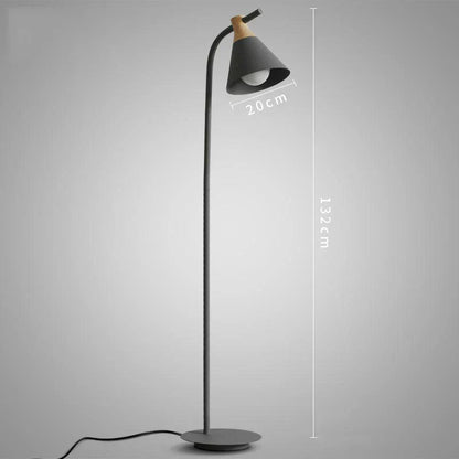 Decorbites™ Eisen-Makronen-Bodenleuchte: Moderne LED-Holz-Hochleuchte für das Wohnzimmer