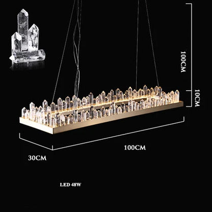 Decorbites™ Goldener Kristall-LED-Kronleuchter für modernes Esszimmer