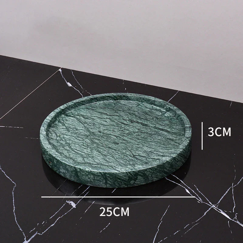 DecorBites™ Dark Green Marble Bathroom Set - Nordic Light Luxury Tray Toothbrush Holder Soap Dispenser Kit
