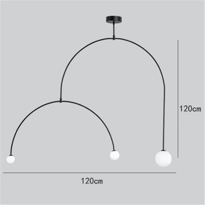 Decorbites™ Eisenbalance-Kronleuchter: Skandinavisches Post-Modernes Wohnzimmer-Pendant-Licht