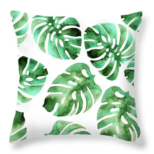 DecorBites™ Green Leaves Decorative Throw Pillowcase 45*45cm for Sofa Home Decor