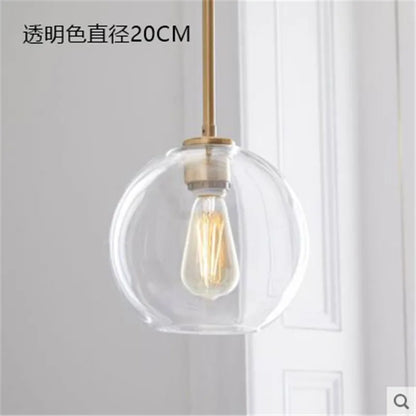 DecorBites™ Glass Ball LED Pendant Light: Modern Silver Gold Nordic Kitchen Decor