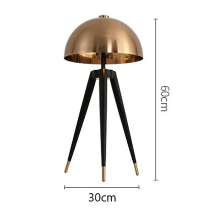 DecorBites™ Coyote Gold Tripod Floor Lamp for Home Decor in Living Room or Bedroom
