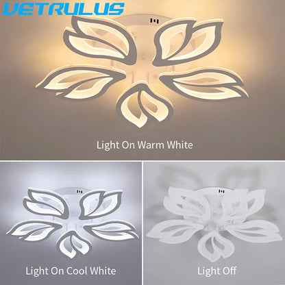 DecorBites™ Geometric Acrylic LED Ceiling Chandelier for Modern Nordic Decor