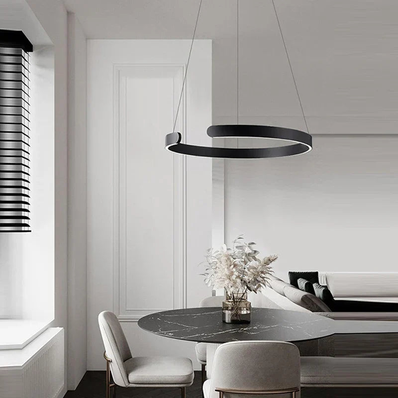 Gold Ring LED Chandelier 80cm 90W Circular