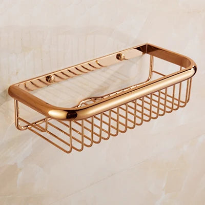Gold Brass Bathroom Shelf