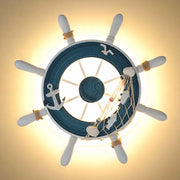 Decorbites™ Kinder-LED-Schiffssteuerrad-Wandleuchte - Mittelmeer-Dekor Ozeanthema