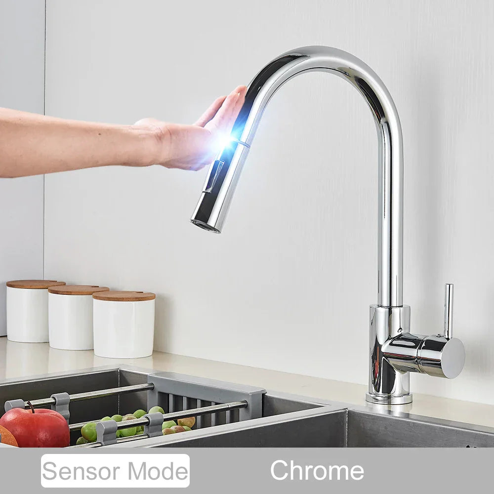 Gold Touch Sensor Kitchen Faucet